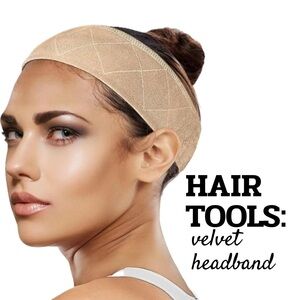 HAIR TOOL: Solid Color Velvet Wig Grip Headband